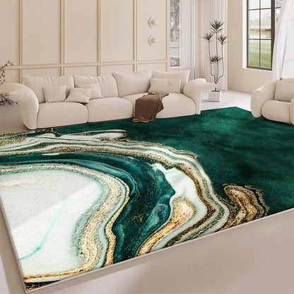 Stylish Grey Marble Patterned Area Rug