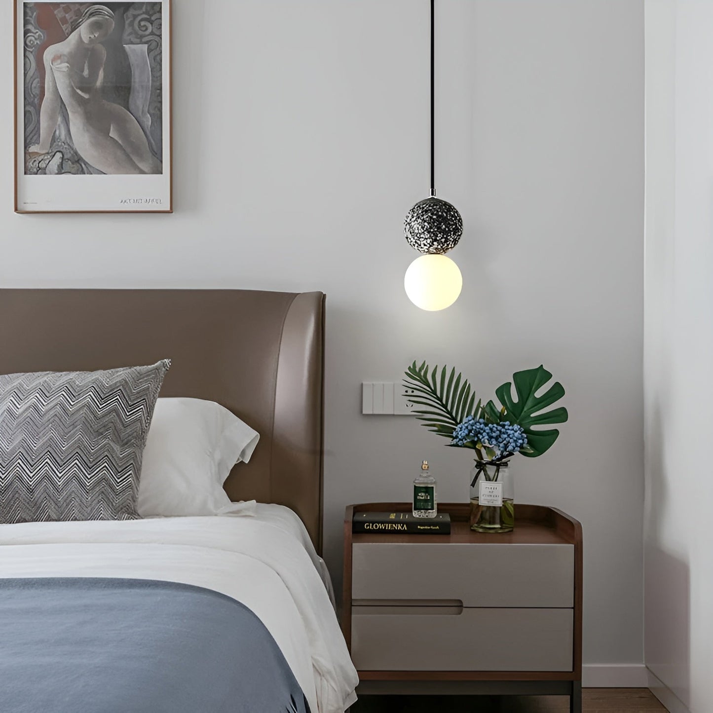 Round Glass Pendant Light