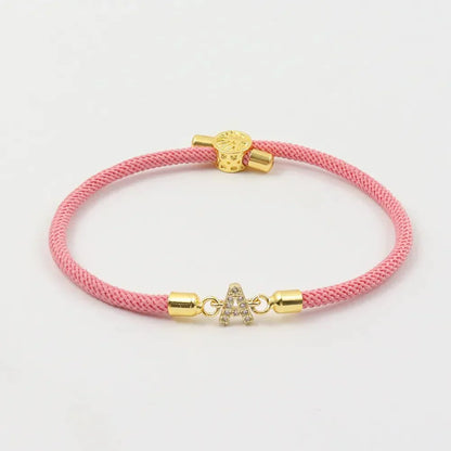 Personalized Initial Adjustable Charm Bracelet