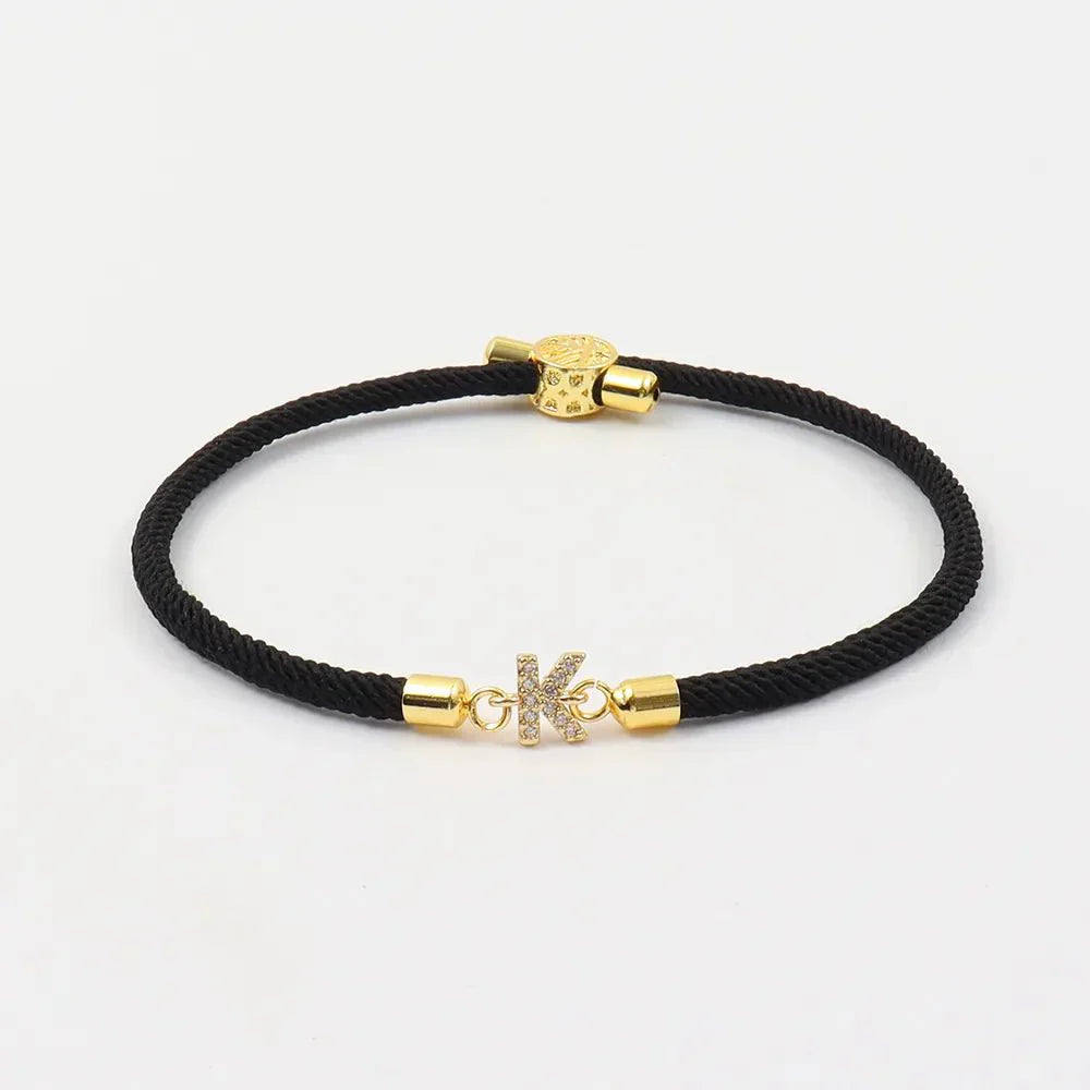 Personalized Initial Adjustable Charm Bracelet