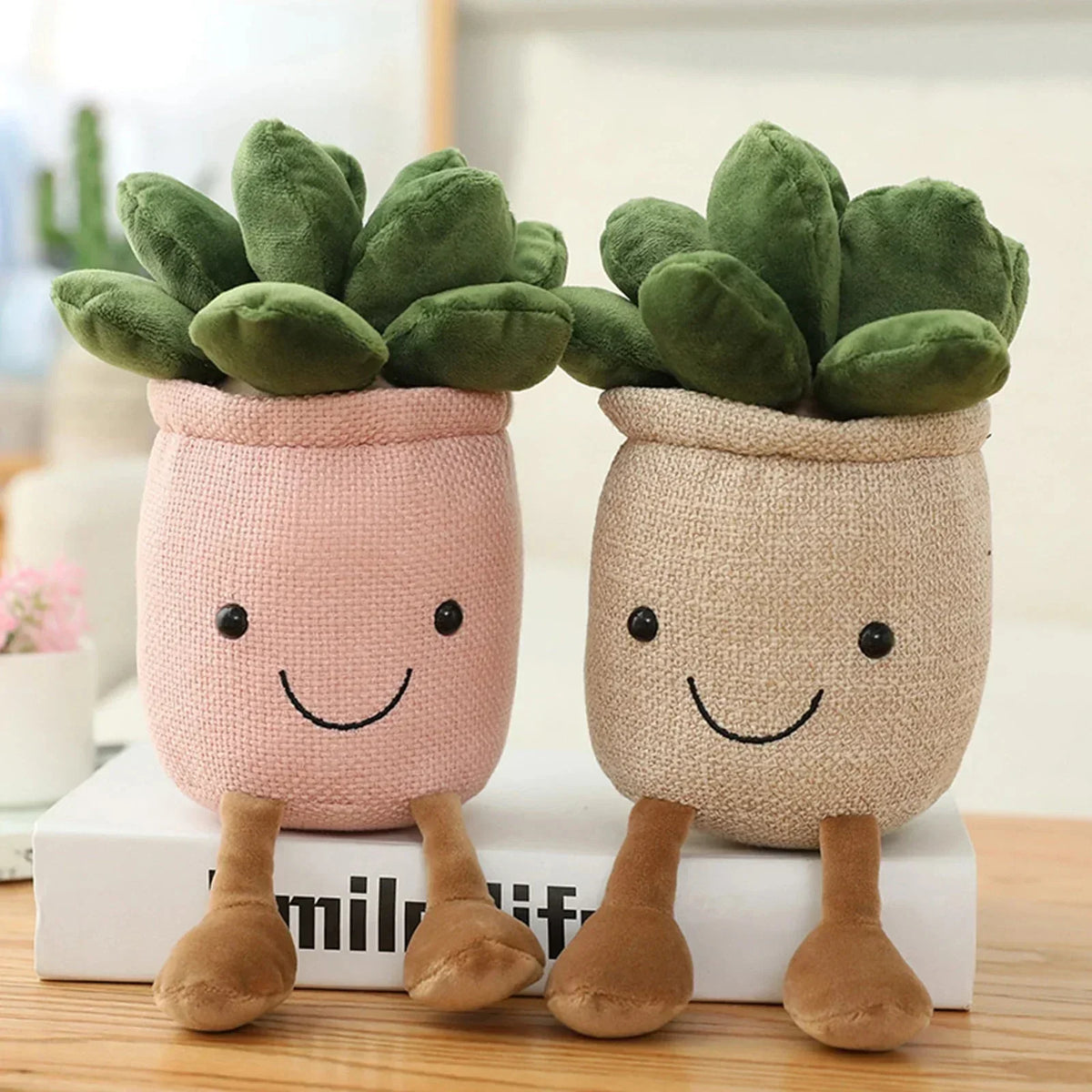 Cute Succulent Pillow: Plush Home Decor Cushion