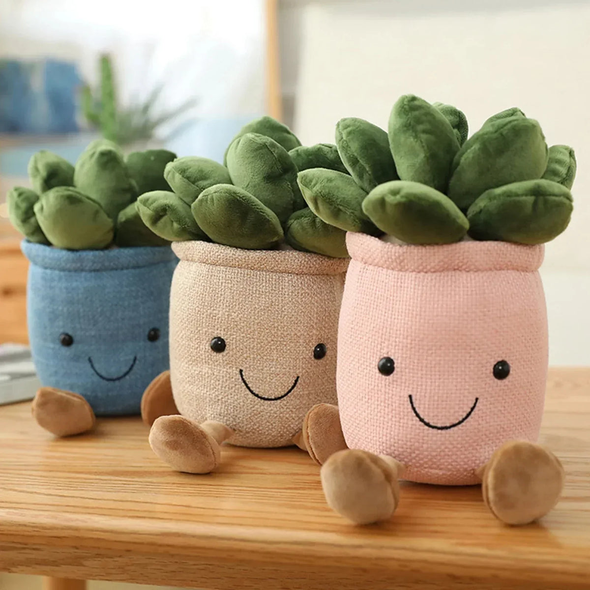 Cute Succulent Pillow: Plush Home Decor Cushion