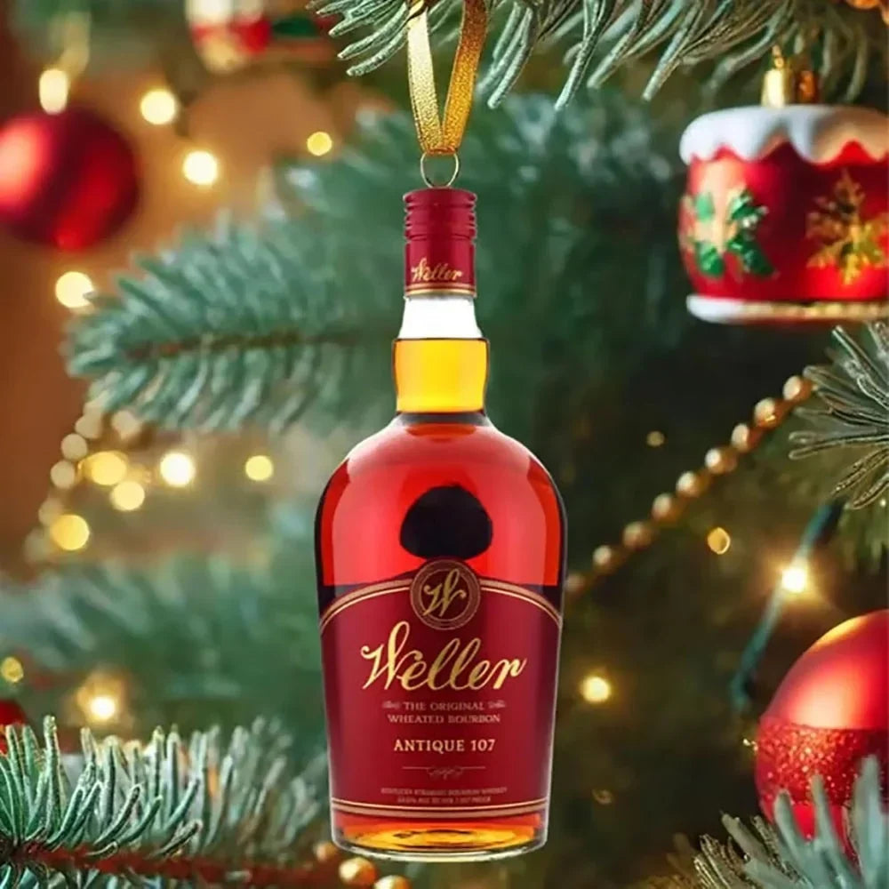Advent Calendar with Mini Bottle Ornaments – 24-Day Bourbon Whiskey Themed Countdown