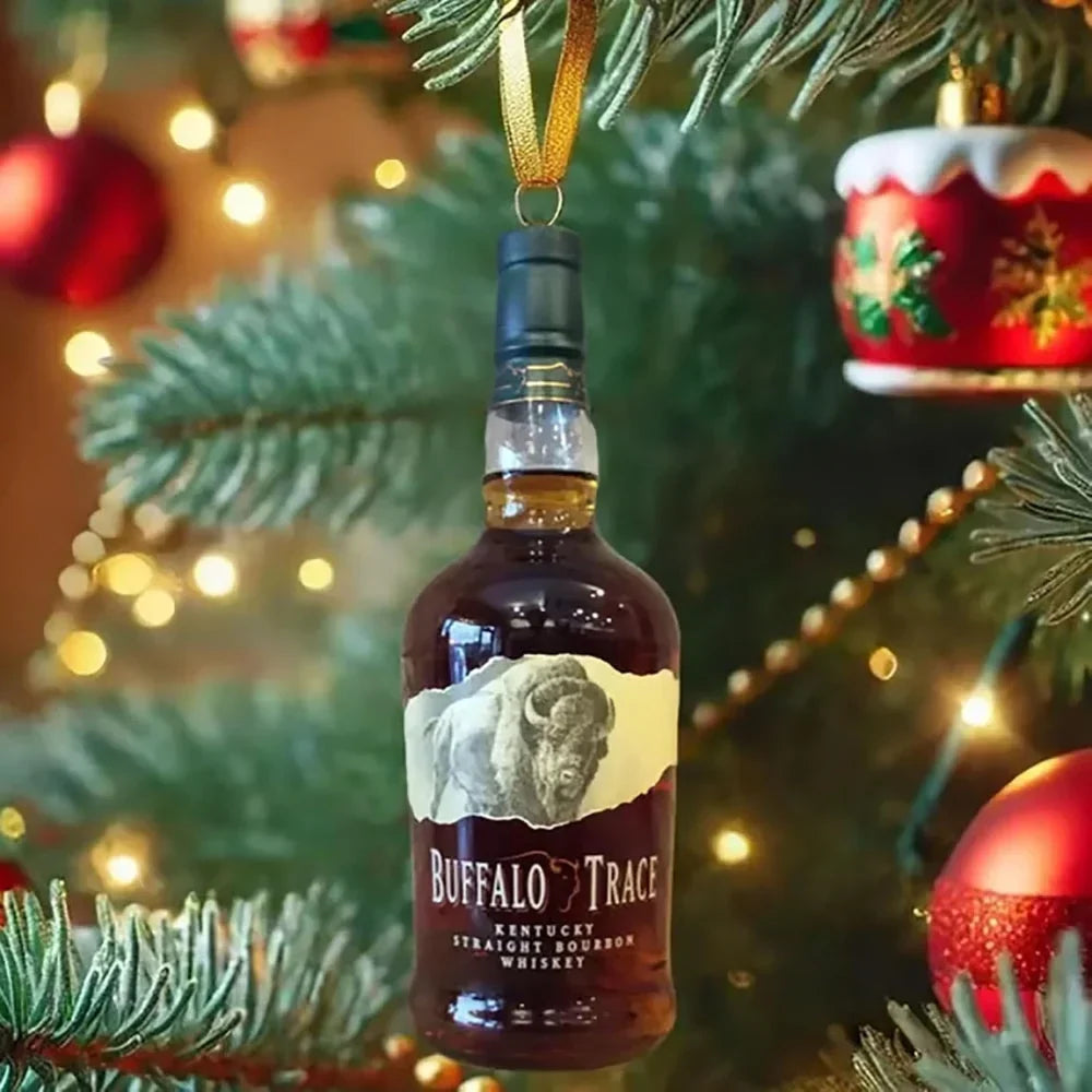 Advent Calendar with Mini Bottle Ornaments – 24-Day Bourbon Whiskey Themed Countdown