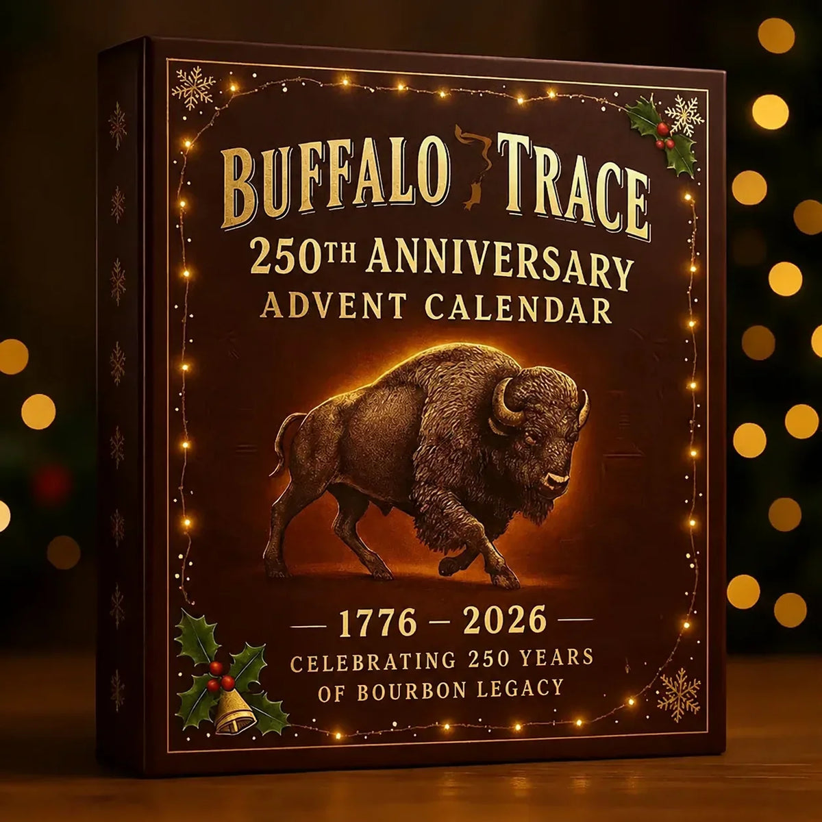 Advent Calendar with Mini Bottle Ornaments – 24-Day Bourbon Whiskey Themed Countdown