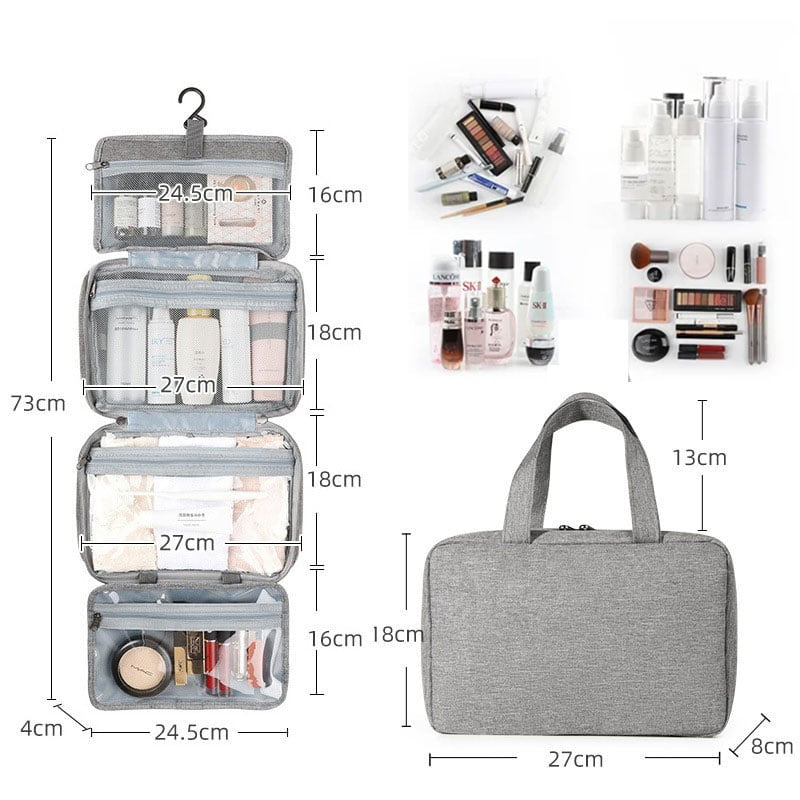Waterproof Travel Toiletry Bag with Hang Hook