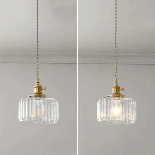 Vintage Style Single Glass Pendant Lamp