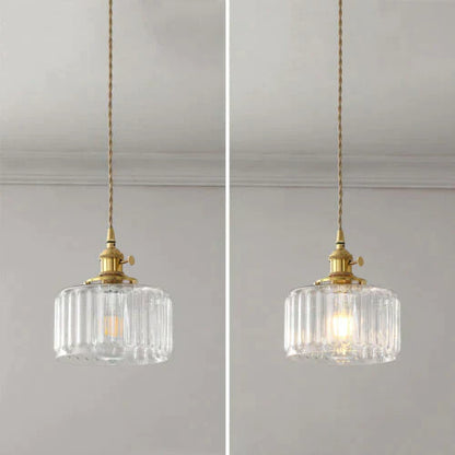 Vintage Style Single Glass Pendant Lamp