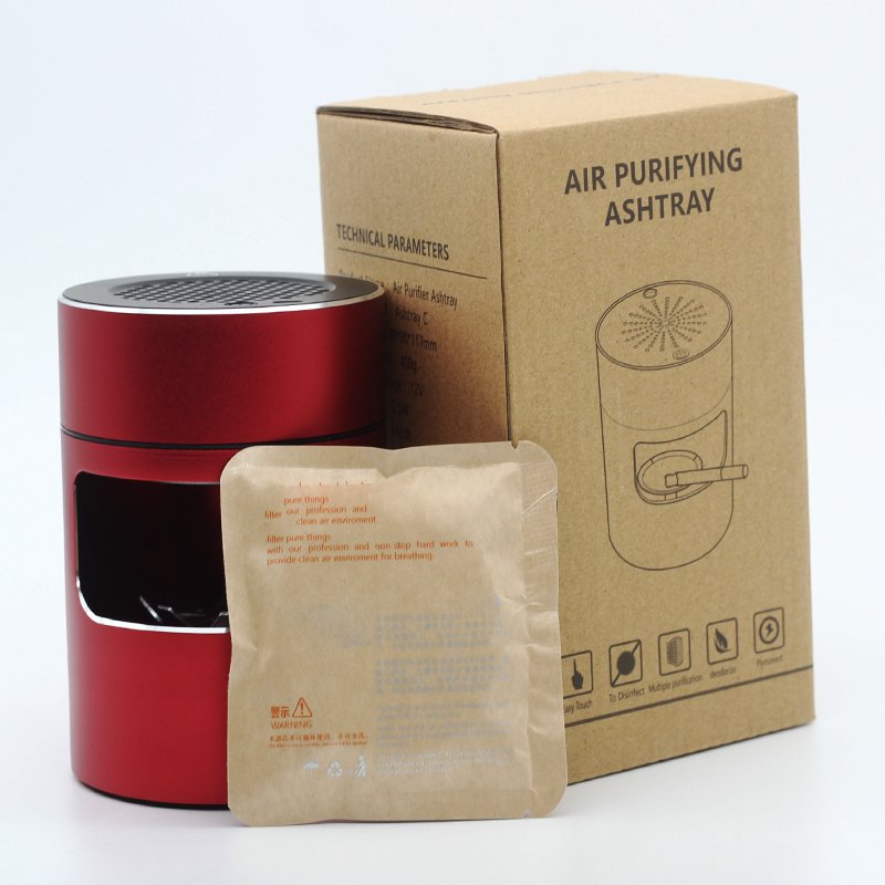 Portable Electric Ashtray with Rechargeable HEPA Air Purifier