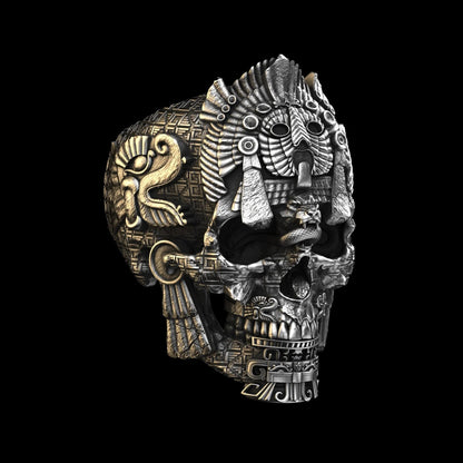 Men's Handcrafted Silver Skull Ring