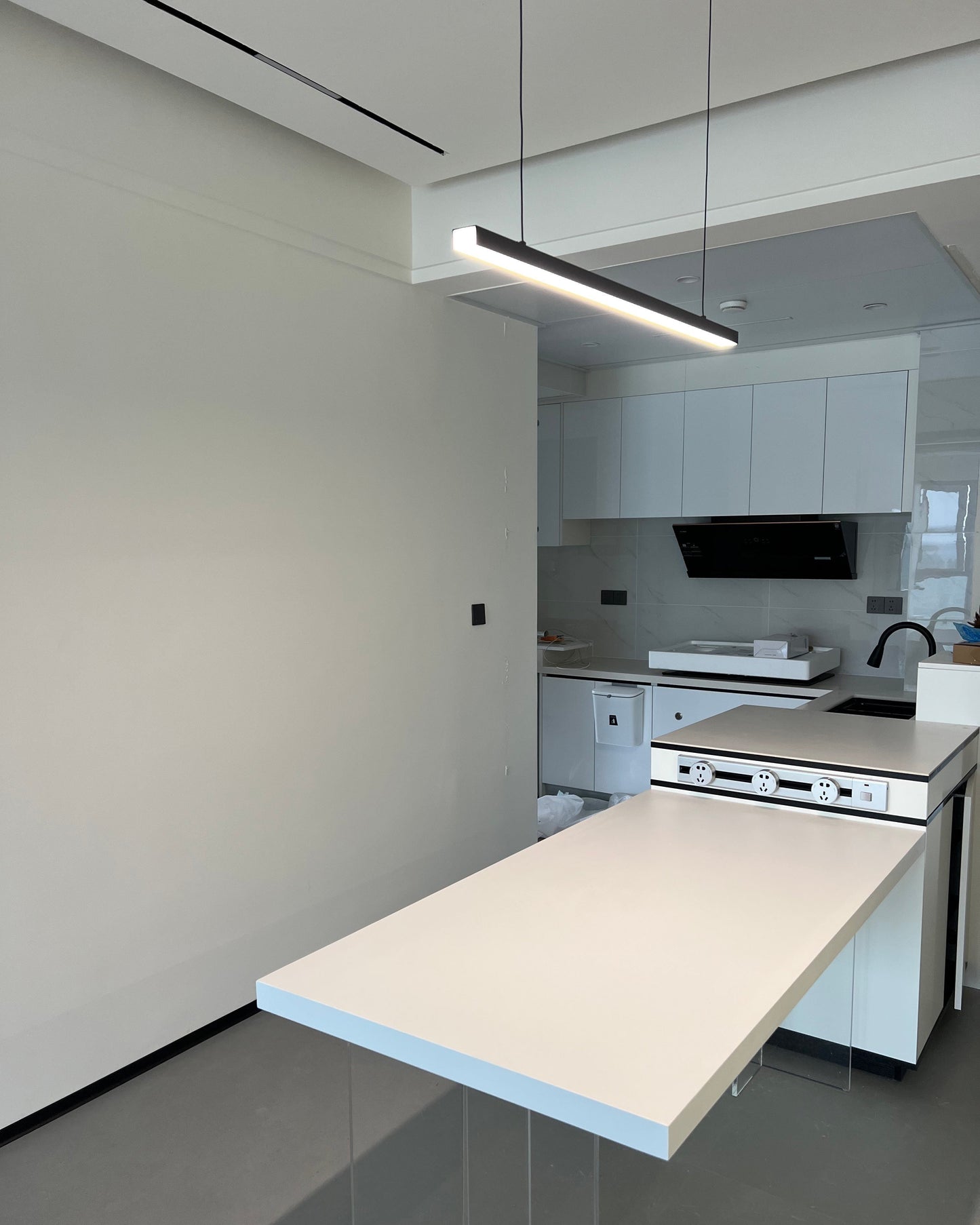 Sleek Metal Kitchen Island LED Pendant Light