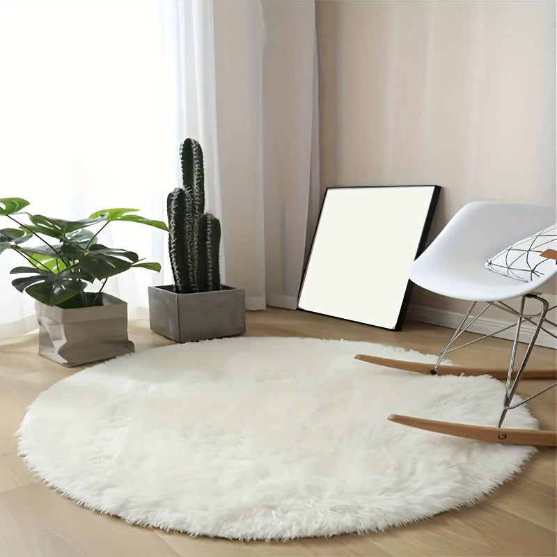 Soft Round Shaggy Area Rug - Cofik