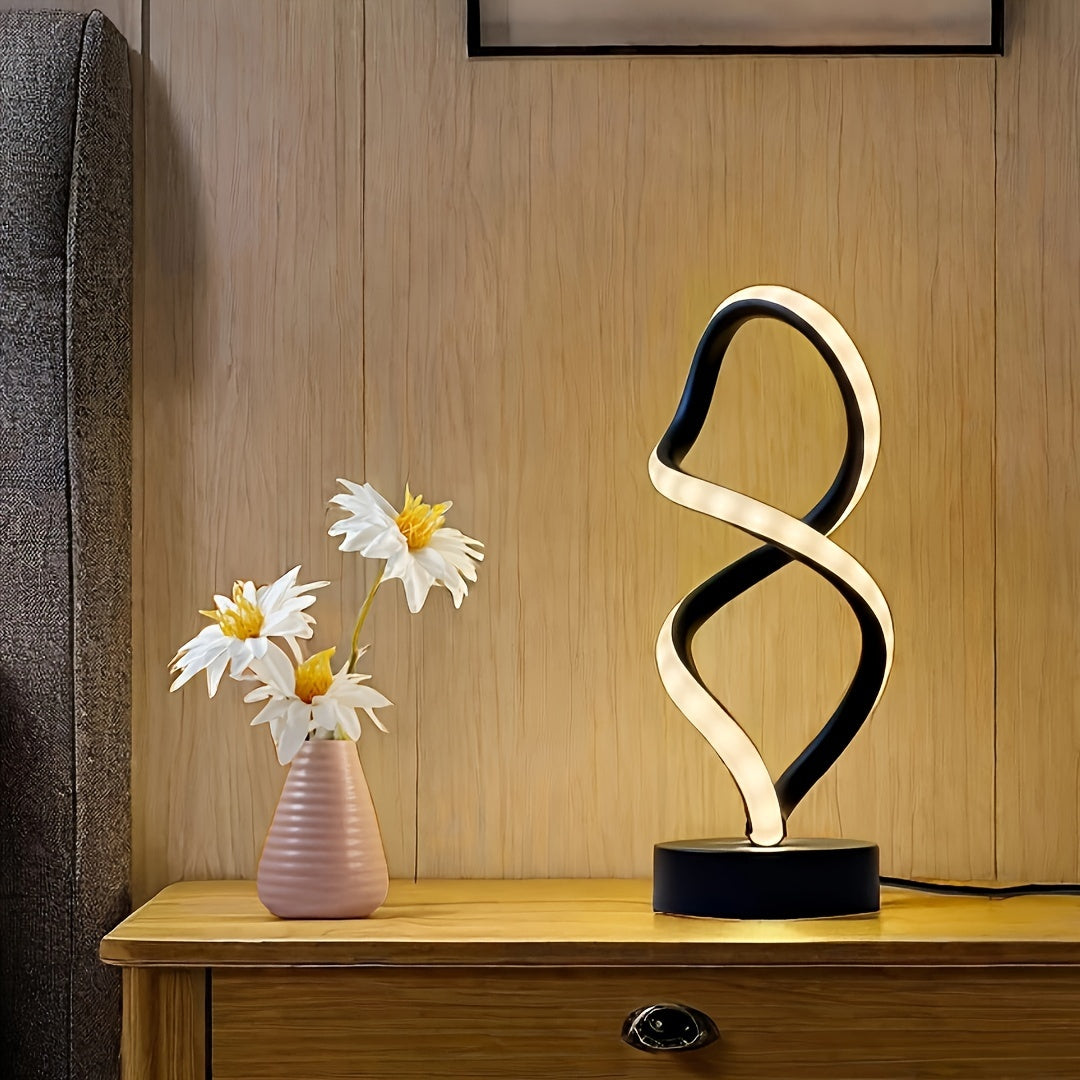 Stylish Spiral Desk Lamp with Color Options