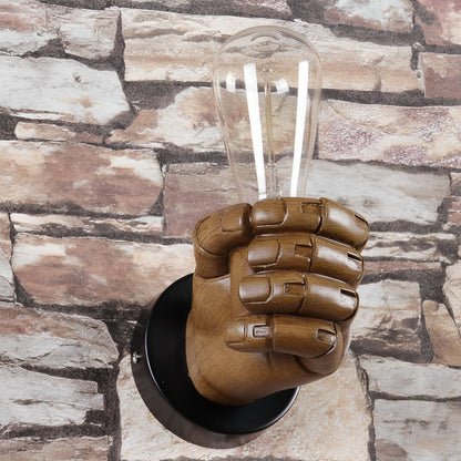 Unique Metal Fist Wall Light