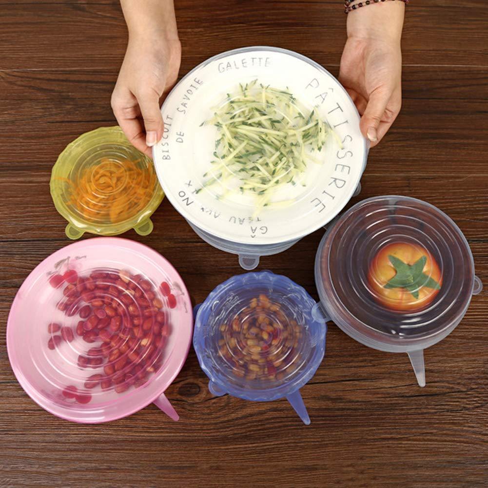 Leakproof Silicone Food Storage Lids (Set of 6)