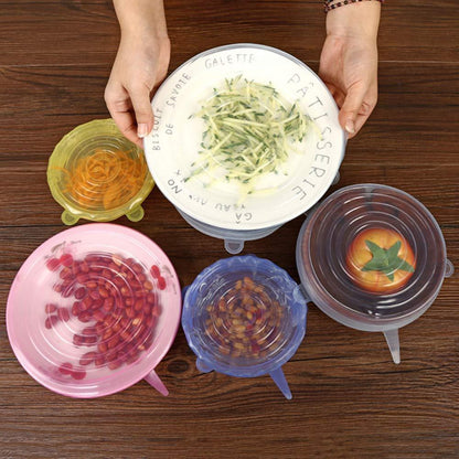 Leakproof Silicone Food Storage Lids (Set of 6)