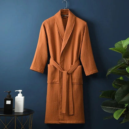 AirWeave Robe – Unisex Bathrobe with Waffle Texture