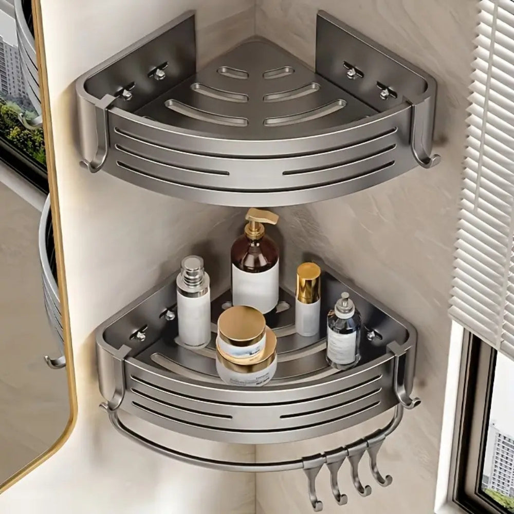 Aluminum Corner Shower Caddy Rack