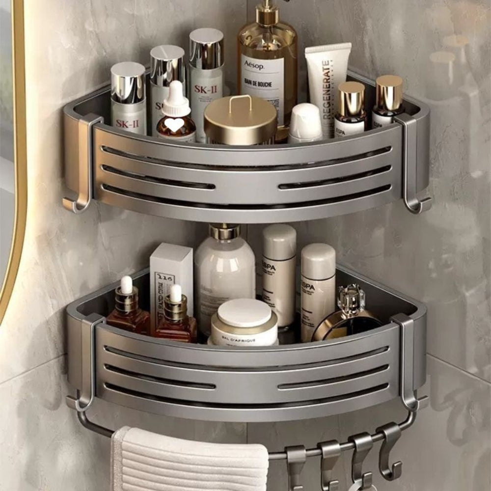 Aluminum Corner Shower Caddy Rack