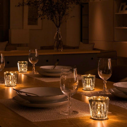 Premium Crystal Glass LED Portable Table Lamp