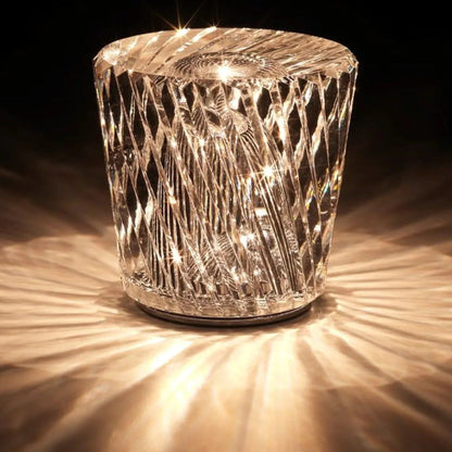 Sparkling Glass Rechargeable Desk Lamp
