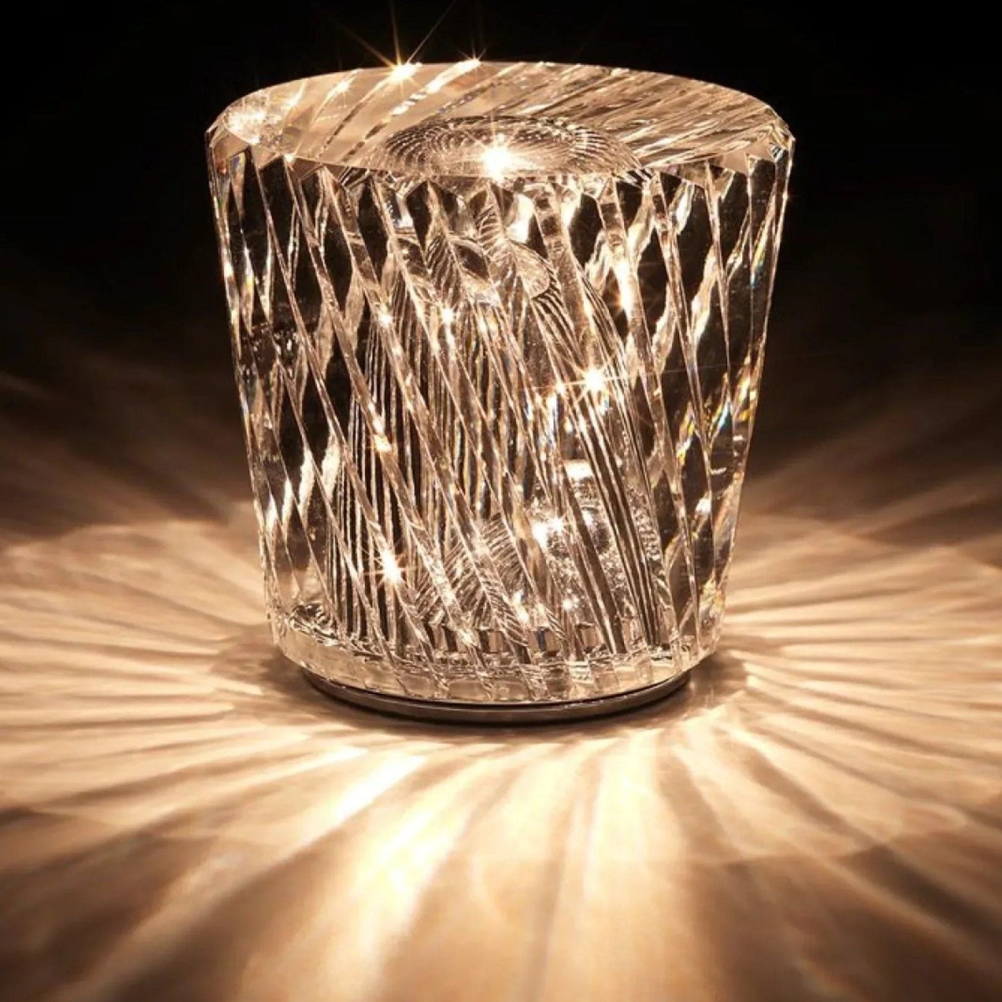 Premium Crystal Glass LED Desk Lamp