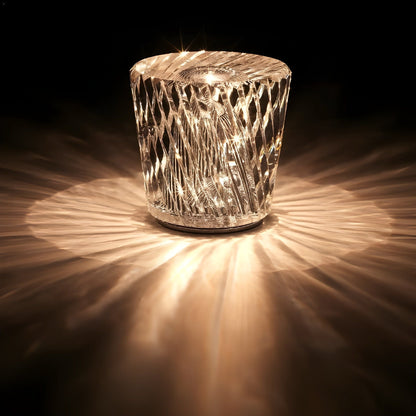 Sparkling Glass Rechargeable Desk Lamp
