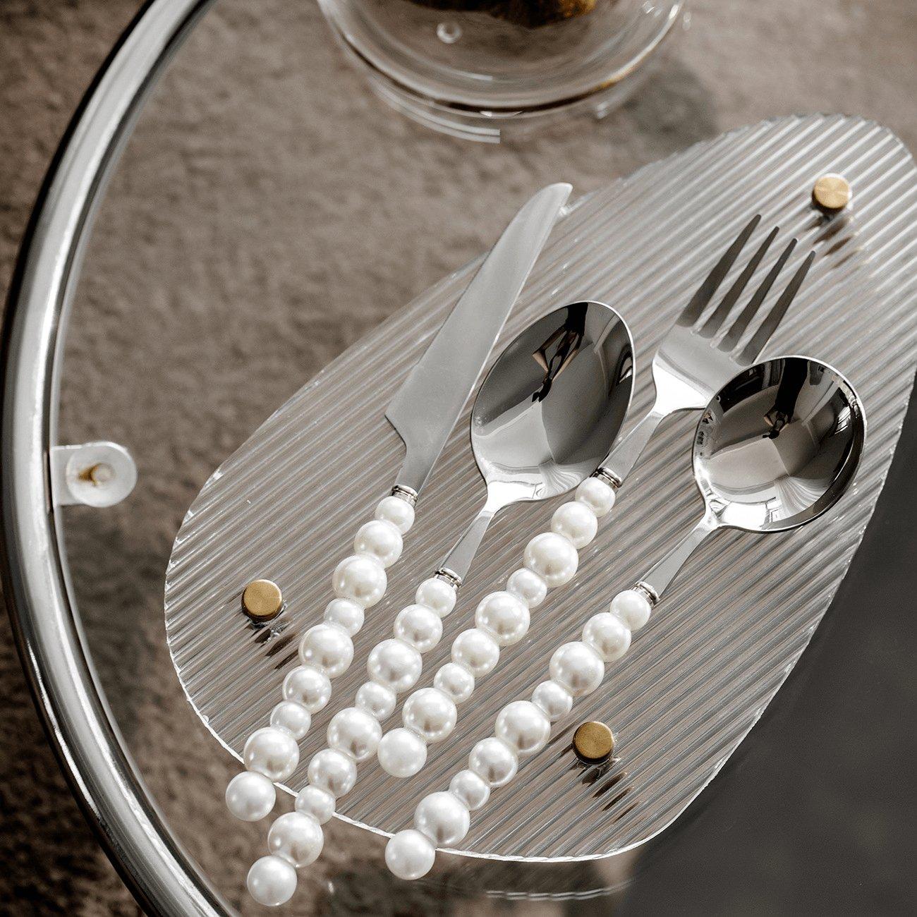 Luxury Pearl Silverware Set – Fine Dining