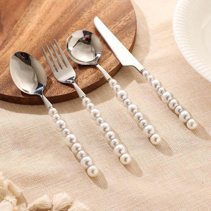 Luxury Pearl Silverware Set – Fine Dining