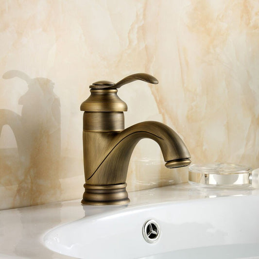 Classic Brass Bathroom Sink Faucet Mixer Tap - Cofik
