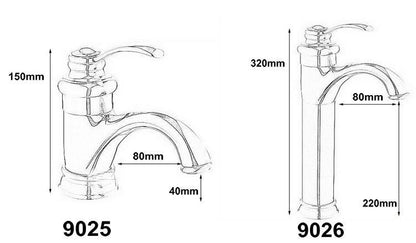 Classic Brass Bathroom Sink Faucet Mixer Tap