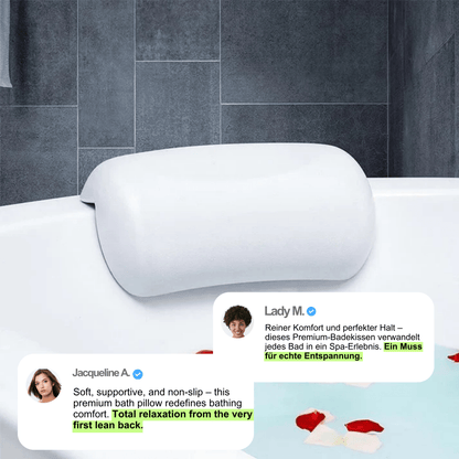 Luxury Bath Pillow with Ergonomic Head Support