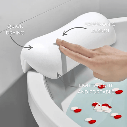 Luxury Bath Pillow with Ergonomic Head Support