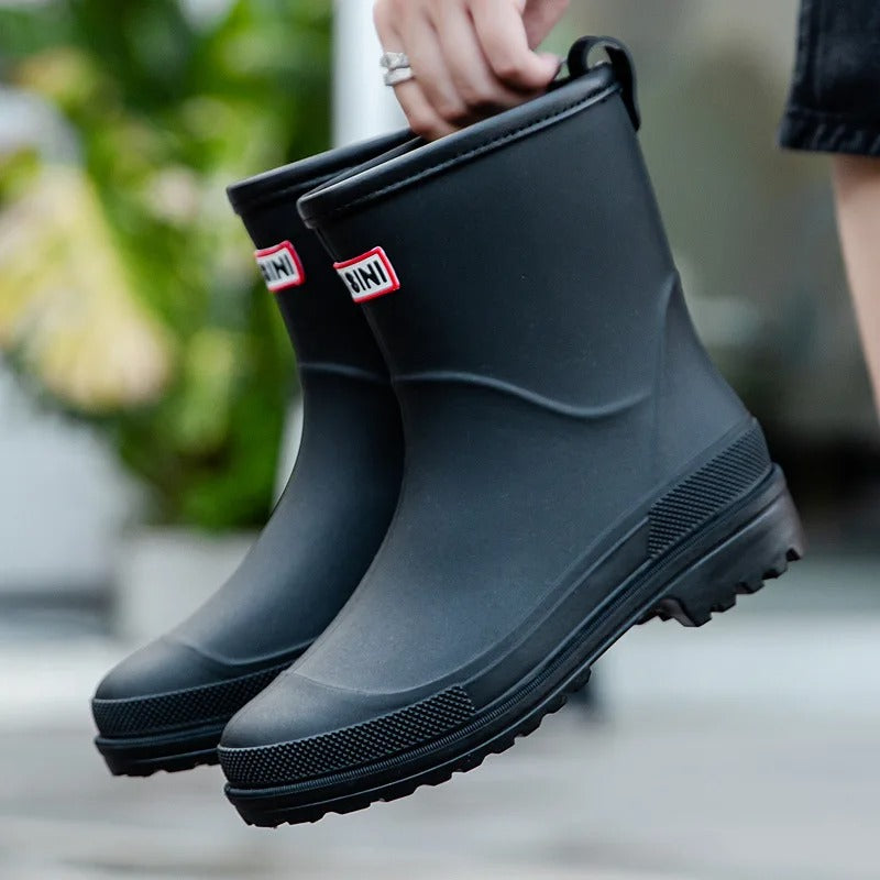 Waterproof Mid Calf Rain Boots for Women