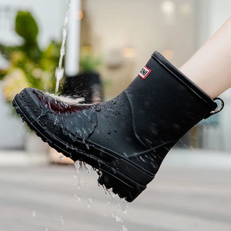 Waterproof Mid Calf Rain Boots for Women - Cofik