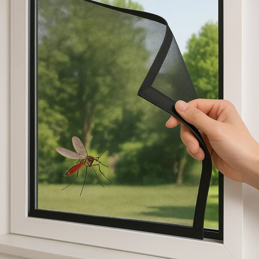 Magnetic Window Mosquito Screen with Fine Mesh Netting