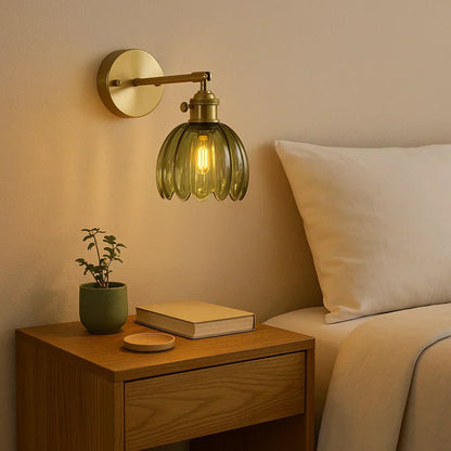 Classic Floral Glass Table Lamp