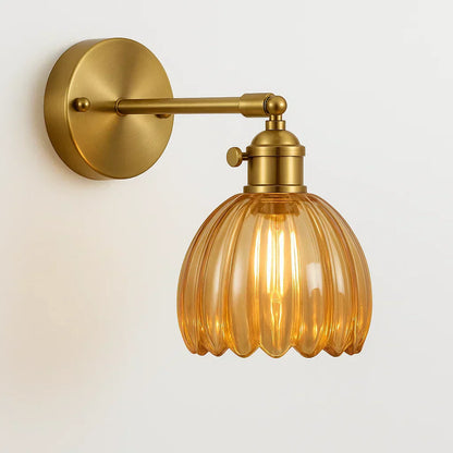 Classic Floral Glass Table Lamp