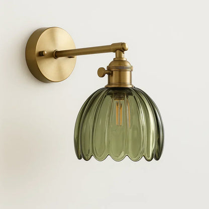 Classic Floral Glass Table Lamp