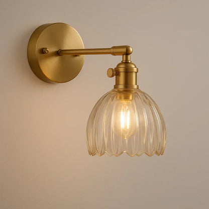 Classic Floral Glass Table Lamp - Cofik