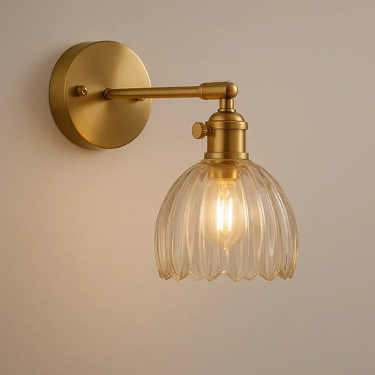 Classic Floral Glass Table Lamp - Cofik