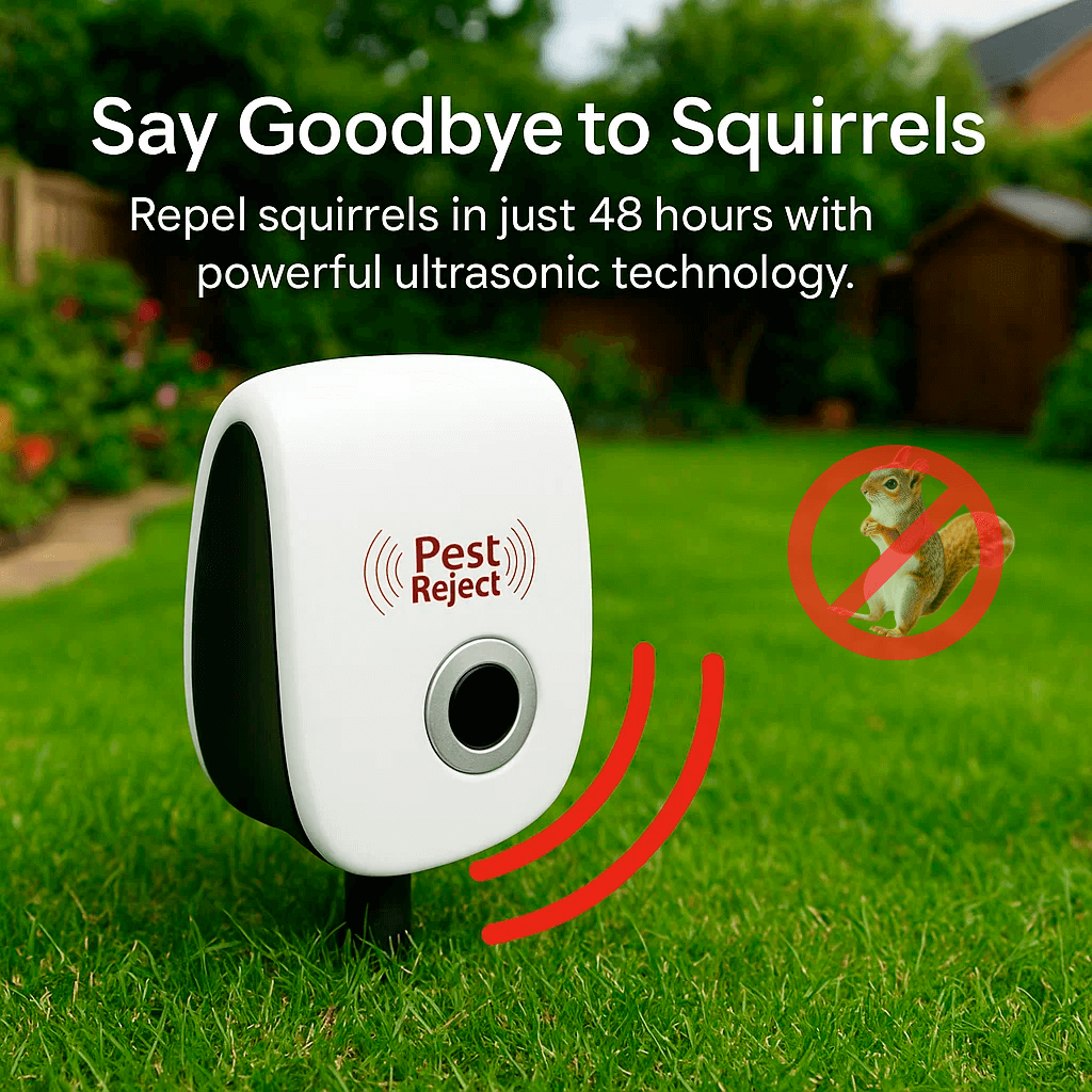 Outdoor Squirrel Repellent Device for Garden Protection