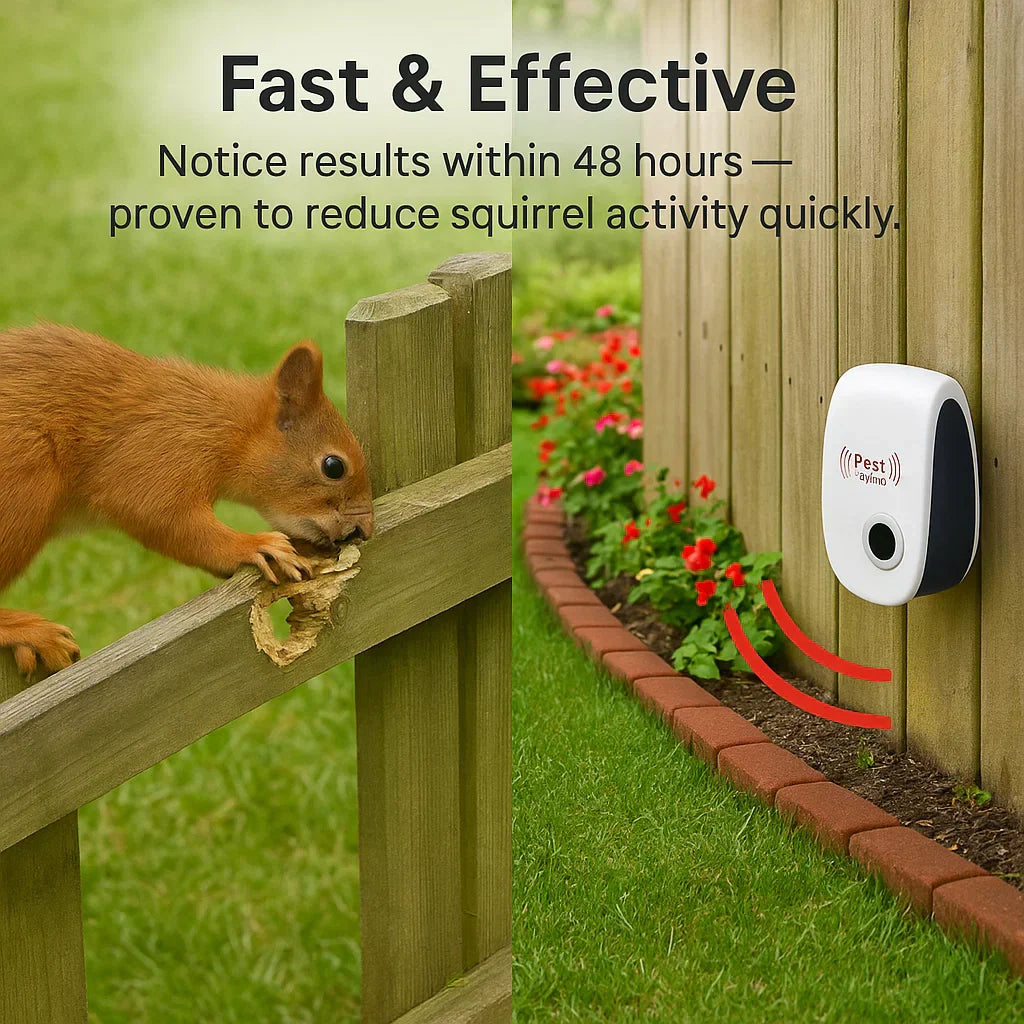 Outdoor Squirrel Repellent Device for Garden Protection