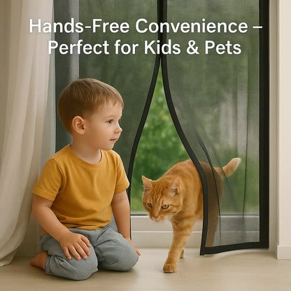 Magnetic Window Mosquito Screen with Fine Mesh Netting