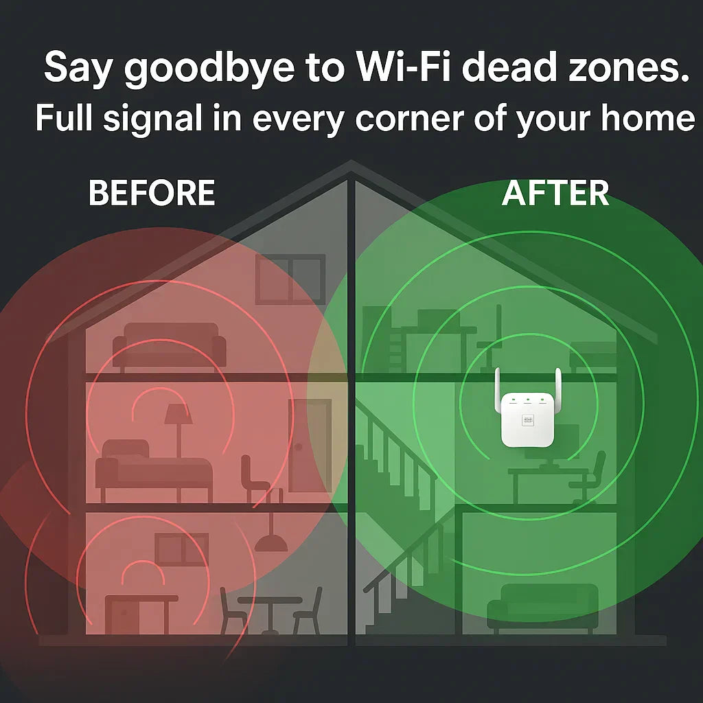 Powerful Dual Band WiFi Signal Booster for Home