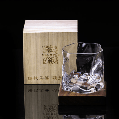 Astra Kiriko Crumple Whisky Glass Edo Craft Artisan