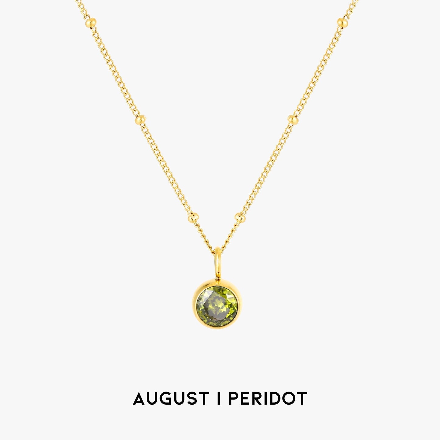 Gemstone Personalized Chain Necklace