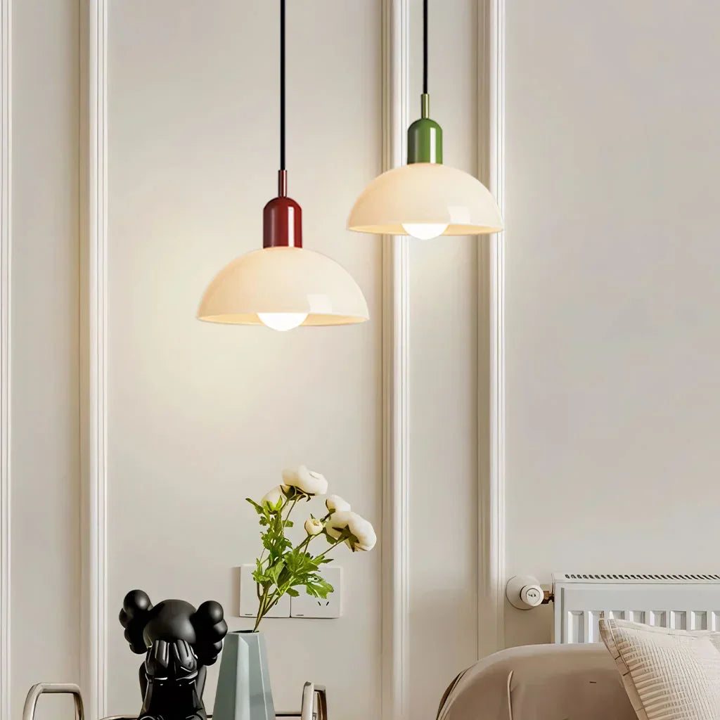 Colorful Glass Pendant LED Ceiling Light Fixture