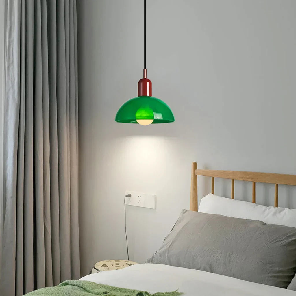 Colorful Glass Pendant LED Ceiling Light Fixture