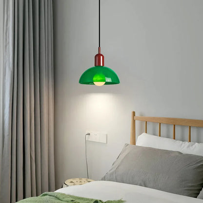 Colorful Glass Pendant LED Ceiling Light Fixture